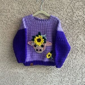 Farm Cow Toddler Diddy Sweater